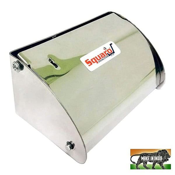 SQUARO Stainless Steel Toilet Paper Holder for Bathroom Tissue Roll Dispenser 1 - LXINDIA.COM