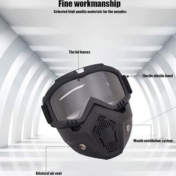 SRPHERE Motorcycle Helmet Goggles with Removable Face Shield1 - LXINDIA.COM