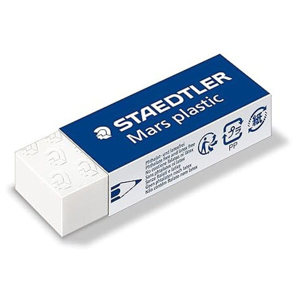 STAEDTLER Mars Plastic Vinyl Eraser White - LXINDIA.COM