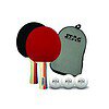 STAG Tournament Table Tennis Playset 2 Racquets and 3 Balls White - LXINDIA.COM