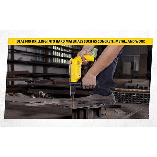 STANLEY SDH600KP 600W 13mm Corded Hammer Drill Machine and Hand Tool Kit1 - LXINDIA.COM