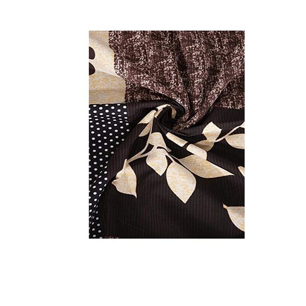 STARNSTYLE Polycotton Brown Floral Printed King Size Bedsheet A - LXINDIA.COM