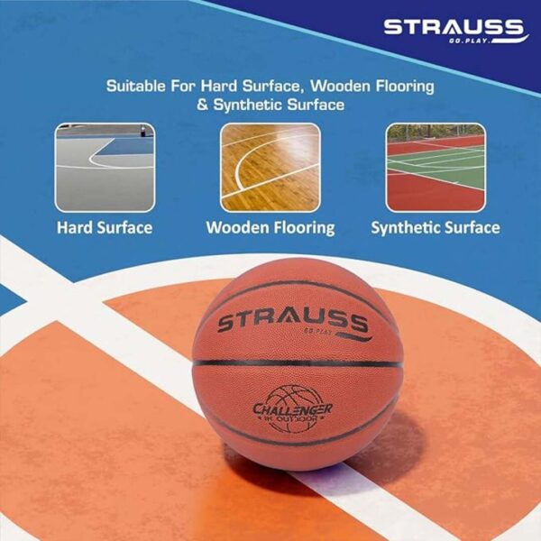 STRAUSS Challenger Zing Basketball Size 7 2 - LXINDIA.COM