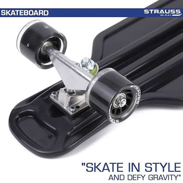 STRAUSS Fibreglass Cruiser Skateboard Penny Skateboard Black 1 - LXINDIA.COM