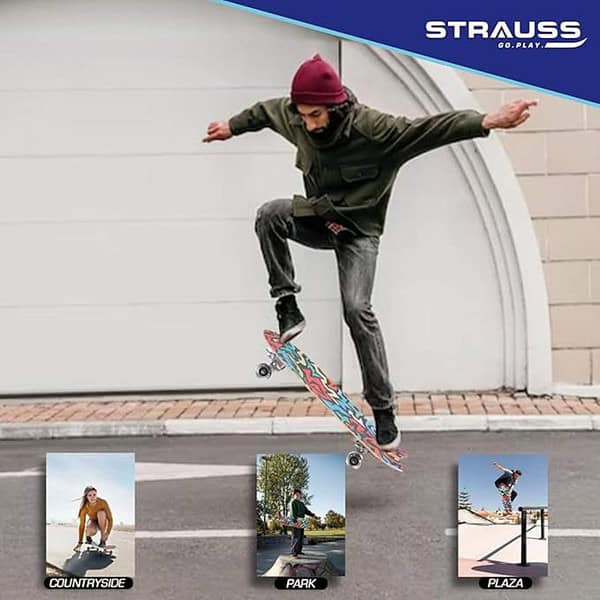 STRAUSS Maple Hopboard Skateboard Penny Skateboard Multicolor 3 - LXINDIA.COM