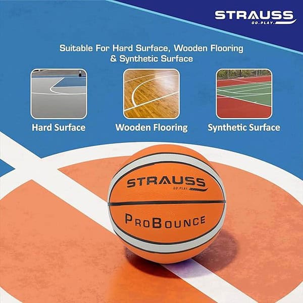 STRAUSS ProBounce Basketball Size 7 2 - LXINDIA.COM