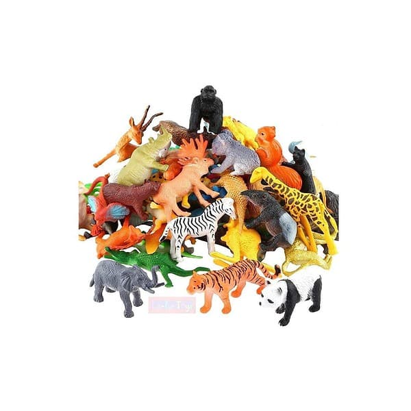 SUPER TOY 14 Pc Wild Animal Toy Figures Action Play Set for Kids B - LXINDIA.COM