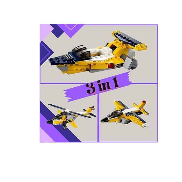 SUPER TOY 3in1 Aeroplane Helicopter Building Blocks Helicopter A - LXINDIA.COM