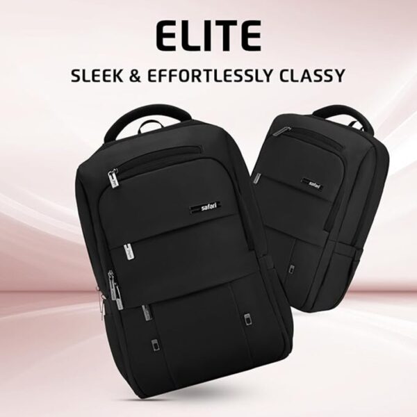 Safari Elite 25L Sleek Formal Laptop Bag 2 Compartments Black 1 - LXINDIA.COM