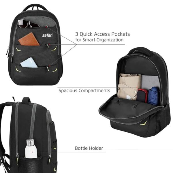 Safari Omega Pro 35L Laptop Backpack with Raincover 2 - LXINDIA.COM