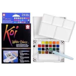 Sakura Koi Water Color Set with Waterbrush 24 Assorted - LXINDIA.COM