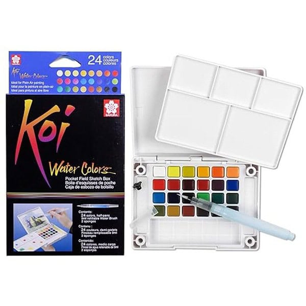 Sakura Koi Water Color Set with Waterbrush 24 Assorted - LXINDIA.COM