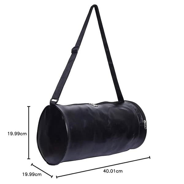 Sector z Large Unisex Artificial Leather Black Gym Bag 20 Cm 1 - LXINDIA.COM