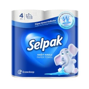 Selpak Kitchen Towel Paper 3Ply 4 Rolls - LXINDIA.COM