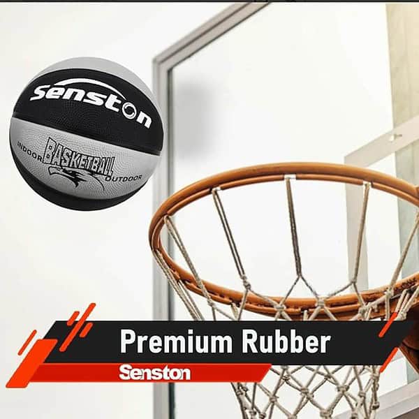 Senston Basketball 29.5 Leather Basketbal Size 7 Grey 3 - LXINDIA.COM