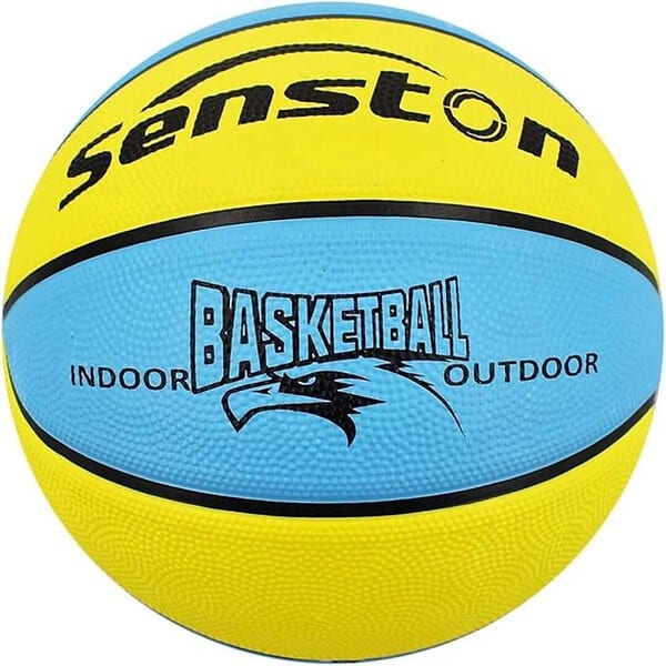 Senston Basketball 29.5 Leather Basketbal Size 7 Yellow Blue 3 - LXINDIA.COM