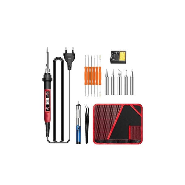 Serplex Soldering Iron Kit Set with LCD Digital Display Electric Soldering Iron 5 Soldering Tips - LXINDIA.COM