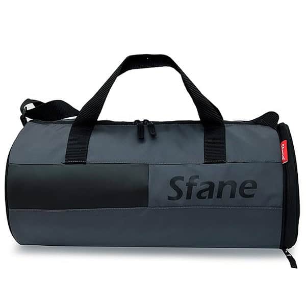 Sfane Polyester 23cms Gym Bag Grey 3 - LXINDIA.COM