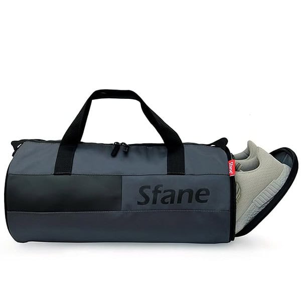 Sfane Polyester 23cms Gym Bag Grey - LXINDIA.COM