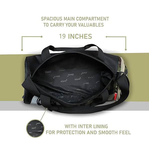 Sfane Polyester Army Black Gym Bag 3 - LXINDIA.COM