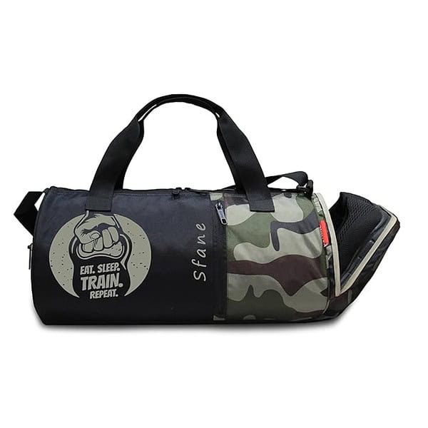 Sfane Polyester Army Black Gym Bag - LXINDIA.COM