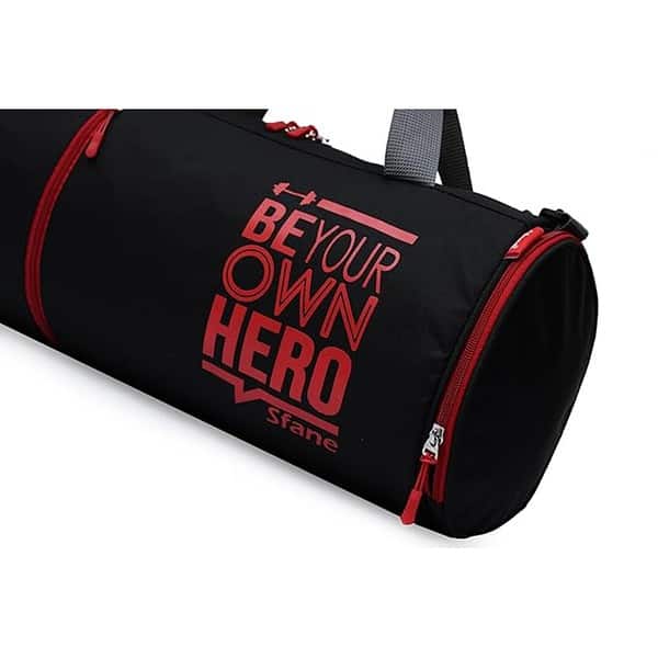 Sfane Trendy Gym Bag Black Red 3 - LXINDIA.COM