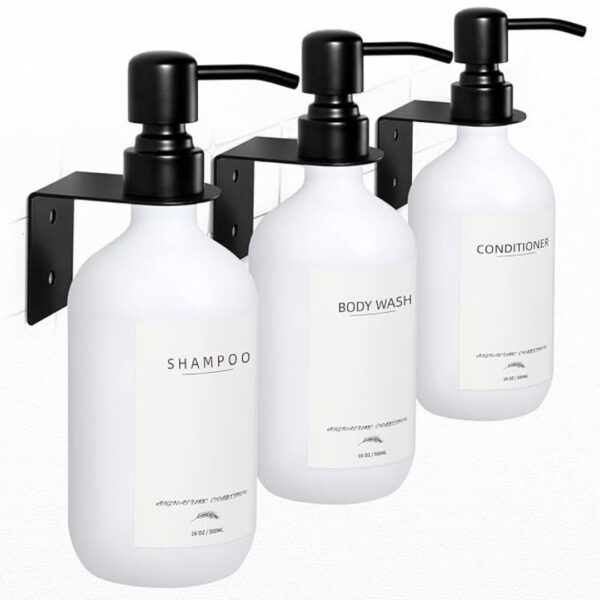 Shampoo Dispenser for Shower Wall 3 Chamber Shampoo and Conditioner Dispenser 1 - LXINDIA.COM