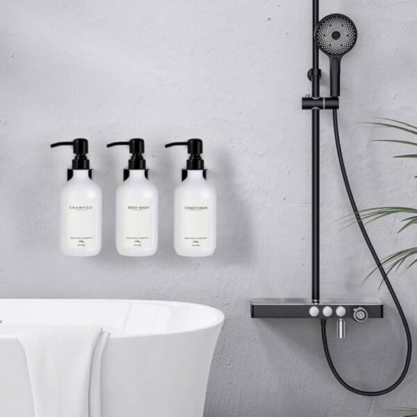 Shampoo Dispenser for Shower Wall 3 Chamber Shampoo and Conditioner Dispenser 2 - LXINDIA.COM