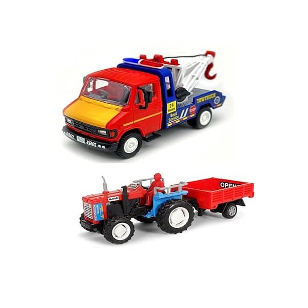 Sheel Toy Car For Kids Combo Pack Of 2 Pull Back Tow Truck - LXINDIA.COM