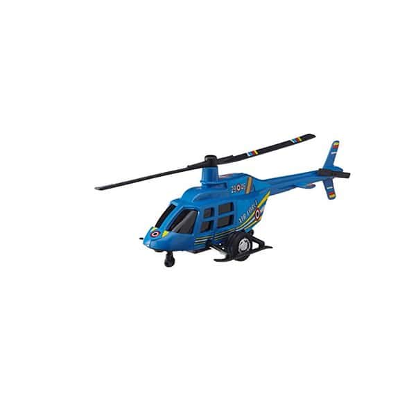 Shinsei Rescue Helicopter With Pullback Spring Action Blue - LXINDIA.COM