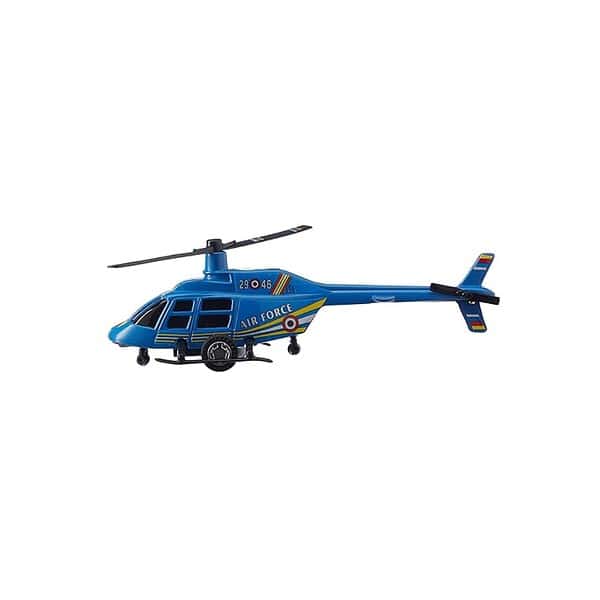 Shinsei Rescue Helicopter With Pullback Spring Action Blue A - LXINDIA.COM