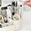 Shrigana 360 Degree Rotating Desk Makeup Brush Organizers White - LXINDIA.COM