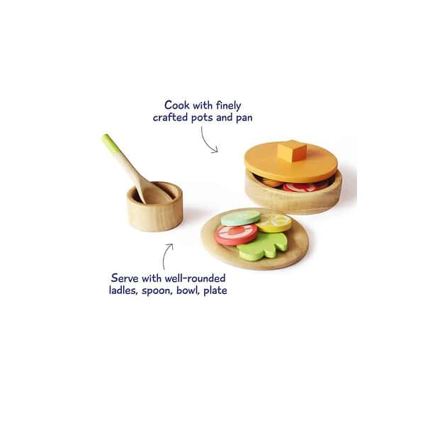 Shumee Wooden Kitchen Set for Lil Chef 16 Pieces 02 - LXINDIA.COM