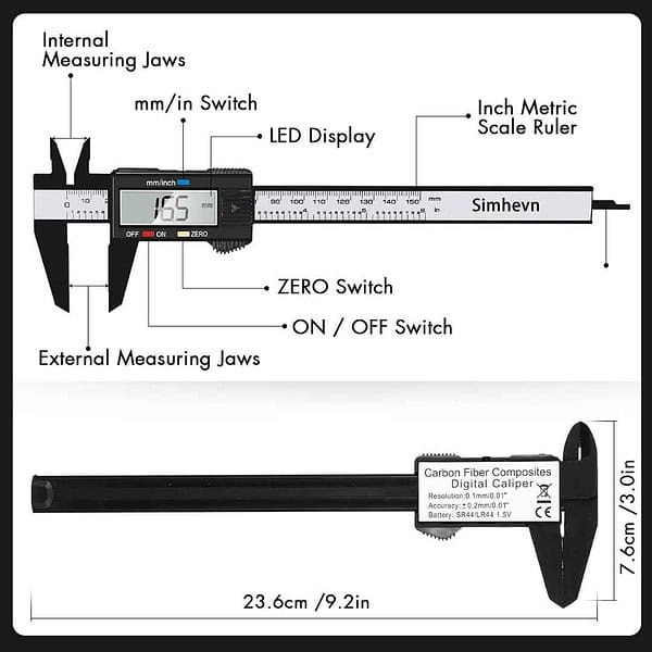 Simhevn Electronic Digital Calipers for DIY Measurement1 - LXINDIA.COM