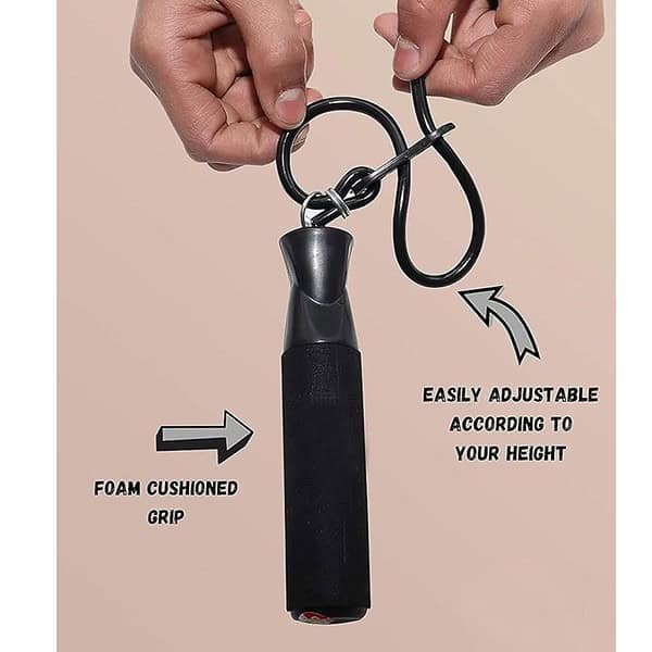 Simran Sports Jumping Skipping Rope for Gym Training Exercise and Workout Black 2 - LXINDIA.COM