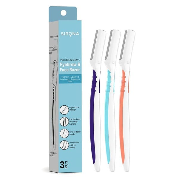 Sirona Reusable Eyebrow Face Razor for Women 3 Razors - LXINDIA.COM