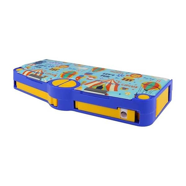 Smily Kiddos Multi Functional Pop Out Pencil Box for Kids Circus Theme Light Blue3 1 - LXINDIA.COM