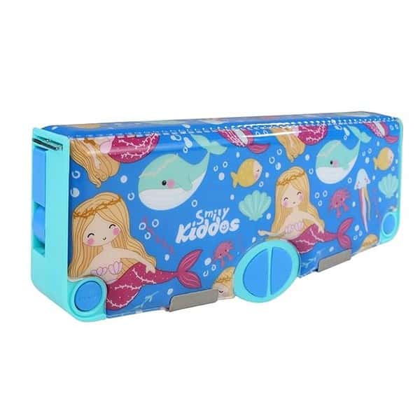 Smily Kiddos Multi Functional Pop Out Pencil Box for Kids Mermaid Theme Blue3 - LXINDIA.COM