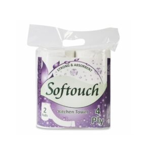 Softouch 4 Ply Kitchen Tissue Towel Paper Roll 2 Rolls - LXINDIA.COM