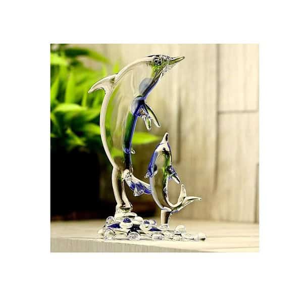 Somil Water Blue Dolphin Playing Decorating Showpiece - LXINDIA.COM