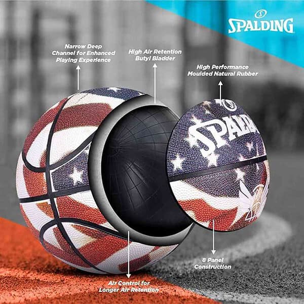 Spalding Flight Star and Strips Basketball Size 7 1 - LXINDIA.COM