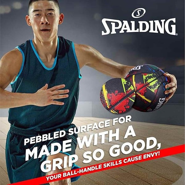 Spalding Marble Professional Match Ball Rubber Moulded Basketball Black Size 7 3 - LXINDIA.COM