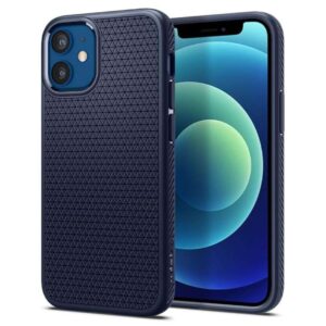 Spigen Liquid Air Back Cover Case Compatible with iPhone 12 Mini Navy Blue - LXINDIA.COM