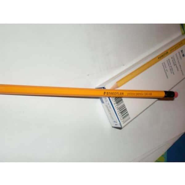 Staedtler HB Pencil with Eraser Tip Pack of 12 Yellow1 - LXINDIA.COM