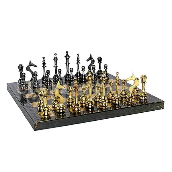 StonKraft Brass Chess Board Game Set with Brass Chess Pieces - LXINDIA.COM