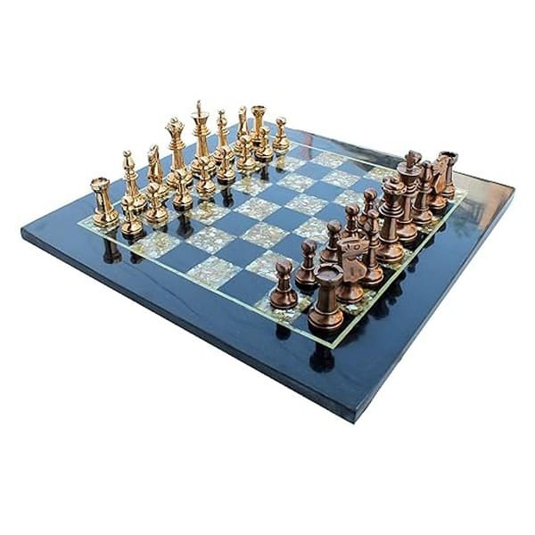 StonKraft Collectible Chess Game Board Set Made with Black Marble 15x 15 3 - LXINDIA.COM