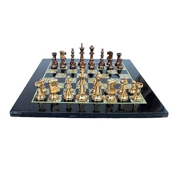 StonKraft Collectible Chess Game Board Set Made with Black Marble 15x 15 - LXINDIA.COM