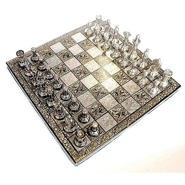 StonKraft Collectible Premium Brass Made Chess Board Game Set 2 - LXINDIA.COM