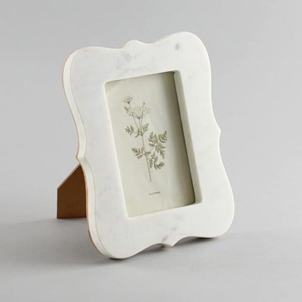 Stone Essential Lisa Marble Photo Frame For Gift Photo Size 6X4 Inch White 1 - LXINDIA.COM