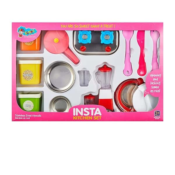 Storio Insta Non Toxic Plastic and Stainless Steel Kitchen set 1 1 - LXINDIA.COM